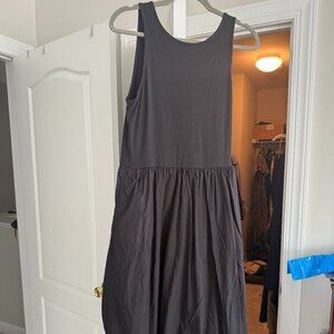 Ann Taylor Loft Black High Neck Maxi Dress With Pockets Size 10